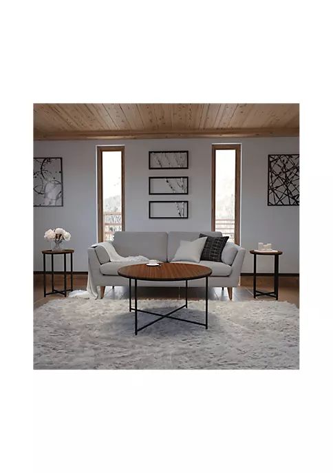 Best reviews of π Hampstead Collection Coffee and End Table Set - Walnut Laminate Top & Matte Black Crisscross Frame, 3 Piece Table Set by Belnick π 1 Best reviews of π Hampstead Collection Coffee and End Table Set - Walnut Laminate Top & Matte Black Crisscross Frame, 3 Piece Table Set by Belnick π