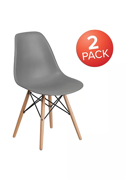 Deals π₯ 2 Pack Elon Series Moss Gray Plastic Chair with Wooden Legs by Belnick π 1 Deals π₯ 2 Pack Elon Series Moss Gray Plastic Chair with Wooden Legs by Belnick π