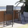 Best reviews of 😉 2 Pack Brazos Series Black Outdoor Barstool with Flex Comfort Material and Metal Frame by Belnick 🎉