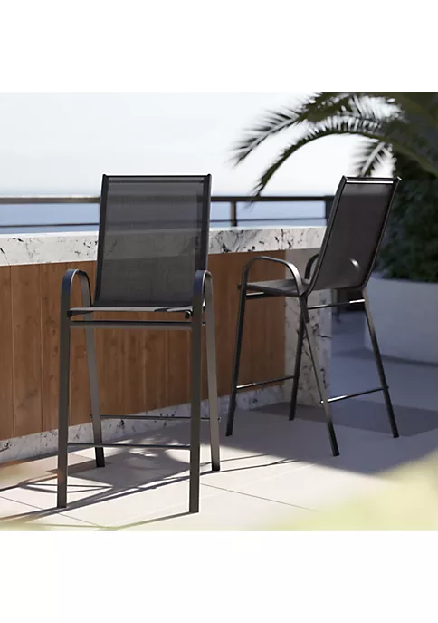 Best reviews of π 2 Pack Brazos Series Black Outdoor Barstool with Flex Comfort Material and Metal Frame by Belnick π 1 Best reviews of π 2 Pack Brazos Series Black Outdoor Barstool with Flex Comfort Material and Metal Frame by Belnick π