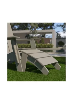 Budget ๐ Sawyer Modern All Weather Poly Resin Wood Adirondack Ottoman Foot Rest in Gray by Belnick ๐ฅฐ