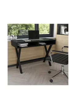 Buy ❤️ Home Office Writing Computer Desk with Open Storage Compartments - Bedroom Desk for Writing and Work, Black by Belnick 💯