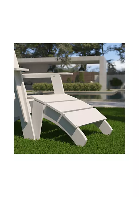 Flash Sale 🧨 Sawyer Modern All Weather Poly Resin Wood Adirondack Ottoman Foot Rest in White by Belnick ❤️ 2 Flash Sale 🧨 Sawyer Modern All Weather Poly Resin Wood Adirondack Ottoman Foot Rest in White by Belnick ❤️ - Image 2