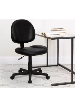 Coupon 😉 Mid-Back Black LeatherSoft Swivel Ergonomic Task Office Chair with Back Depth Adjustment by Belnick 👍