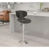 Top 10 🌟 Contemporary Cozy Mid-Back Black Vinyl Adjustable Height Barstool with Chrome Base by Belnick 🛒