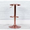 Outlet ✔️ Madrid Series Adjustable Height Retro Barstool in Rose Gold Finish by Belnick 👍
