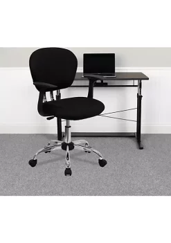 Best deal 🔥 Mid-Back Mesh Padded Swivel Task Office Chair with Chrome Base and Arms by Belnick 🌟 -Belnick Sales Shop Belk 2508