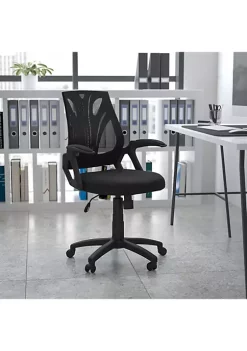 Best Pirce 🔔 Mid-Back Designer Black Mesh Swivel Task Office Chair with Open Arms by Belnick 😀