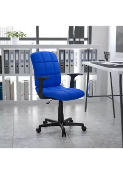 Brand new 🔔 Mid-Back Quilted Vinyl Swivel Task Office Chair with Arms by Belnick ⌛ -Belnick Sales Shop Belk 2531