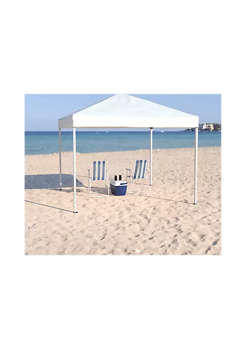 Cheap 🌟 10'x10' White Outdoor Pop Up Event Slanted Leg Canopy Tent with Carry Bag by Belnick 😍 2 Cheap 🌟 10'x10' White Outdoor Pop Up Event Slanted Leg Canopy Tent with Carry Bag by Belnick 😍 - Image 2