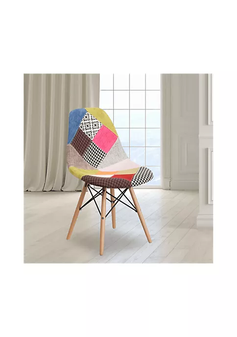 Discount 🥰 Elon Series Milan Patchwork Fabric Chair with Wooden Legs by Belnick 😍 1 Discount 🥰 Elon Series Milan Patchwork Fabric Chair with Wooden Legs by Belnick 😍