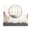 Buy 🤩 30" Round Black Metal Framed Wall Mirror - Large Accent Mirror for Bathroom, Vanity, Entryway, Dining Room, & Living Room by Belnick 👏