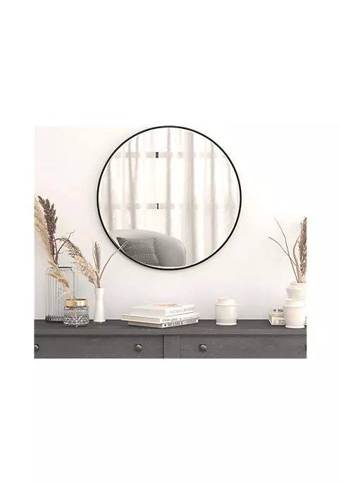 Buy π€© 30" Round Black Metal Framed Wall Mirror - Large Accent Mirror for Bathroom, Vanity, Entryway, Dining Room, & Living Room by Belnick π 2 Buy π€© 30" Round Black Metal Framed Wall Mirror - Large Accent Mirror for Bathroom, Vanity, Entryway, Dining Room, & Living Room by Belnick π - Image 2