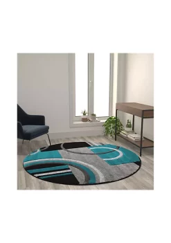 Coupon 🛒 Audra Collection Round Abstract Area Rug - Olefin Rug with Jute Backing - Entryway, Living Room, or Bedroom by Belnick 😉