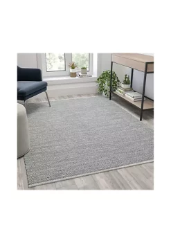 New 🛒 5' x 7' Handwoven Indoor/Outdoor Diamond Pattern Area Rug in Grey by Belnick 🔔