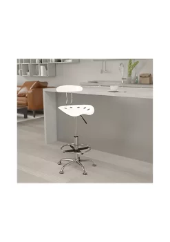 Hot Sale ✨ Contemporary Chrome Drafting Stool with Tractor Seat by Belnick ⭐ -Belnick Sales Shop Belk 2691