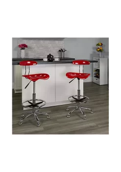 Hot Sale ✨ Contemporary Chrome Drafting Stool with Tractor Seat by Belnick ⭐ -Belnick Sales Shop Belk 2692