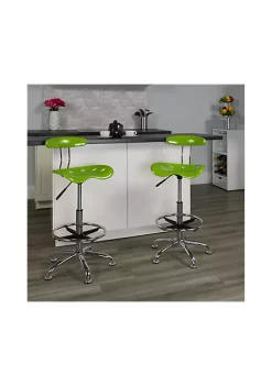 Hot Sale ✨ Contemporary Chrome Drafting Stool with Tractor Seat by Belnick ⭐ -Belnick Sales Shop Belk 2693