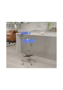Hot Sale ✨ Contemporary Chrome Drafting Stool with Tractor Seat by Belnick ⭐ -Belnick Sales Shop Belk 2694