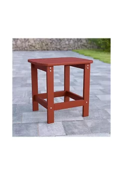 New π₯ Charlestown All Weather Poly Resin Wood Adirondack Side Table in Red by Belnick π