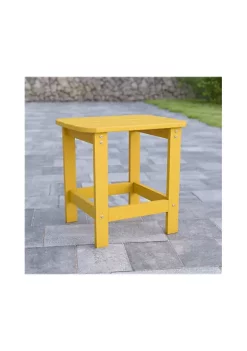 Buy 🛒 Charlestown All Weather Poly Resin Wood Adirondack Side Table in Yellow by Belnick ✨