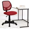 New ✨ Low Back Red Mesh Swivel Task Office Chair by Belnick 😉