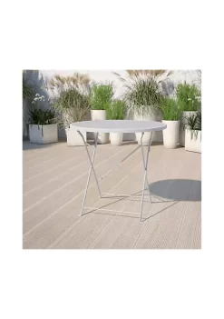 Coupon 😀 Round Indoor Outdoor Steel Folding Patio Table by Belnick ⭐ -Belnick Sales Shop Belk 2731