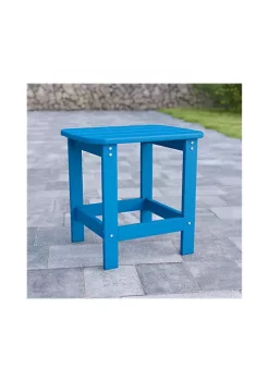 Deals π Charlestown All Weather Poly Resin Wood Adirondack Side Table in Blue by Belnick β
