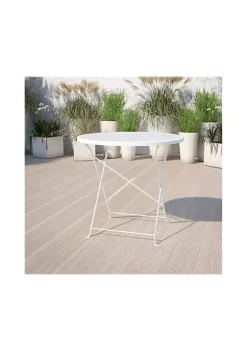 Cheapest 🎉 Commercial Grade 30" Round Indoor Outdoor Steel Folding Patio Table by Belnick 😀