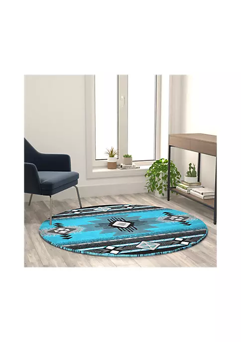 Cheap π₯ Mohave Collection Turquoise Traditional Southwestern Style Area Rug - Olefin Fibers with Jute Backing by Belnick π 1 Cheap π₯ Mohave Collection Turquoise Traditional Southwestern Style Area Rug - Olefin Fibers with Jute Backing by Belnick π