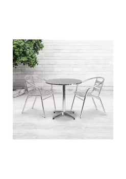 Wholesale ❤️ 27.5'' Round Aluminum Indoor Outdoor Table with Base by Belnick 🔔