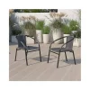 Promo 🤩 2 Pack Rattan Indoor Outdoor Restaurant Stack Chair by Belnick 🤩