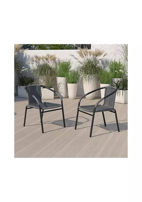 Promo 🤩 2 Pack Rattan Indoor Outdoor Restaurant Stack Chair by Belnick 🤩 1 Promo 🤩 2 Pack Rattan Indoor Outdoor Restaurant Stack Chair by Belnick 🤩