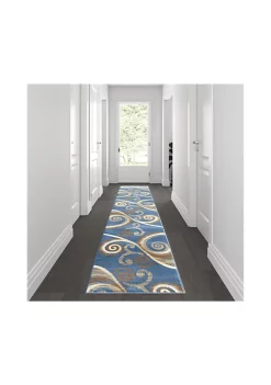 Cheap π Valli Collection Abstract Area Rug - Olefin Rug with Jute Backing - Hallway, Entryway, Bedroom, Living Room by Belnick π