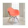 Best Pirce 🔥 Alonza Series Peach Plastic Chair with Wooden Legs by Belnick 🎉