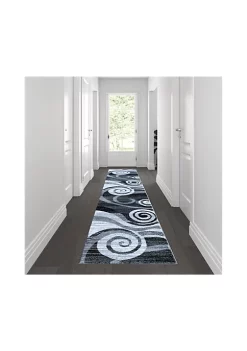 Top 10 🔥 Cirrus Collection Gray Swirl Patterned Olefin Area Rug with Jute Backing for Entryway, Living Room, Bedroom by Belnick 😍