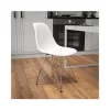 Best Pirce 😀 Elon Series White Plastic Chair with Chrome Base by Belnick 👍
