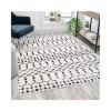 Flash Sale 🎉 Geometric Bohemian Low Pile Rug - 5' x 7' - Ivory/Black by Belnick 🔥