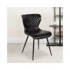 New 🔔 Bristol Contemporary Upholstered Chair in Black Vinyl - LF907ABLKGG by Belnick 🔥