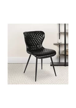 New 🔔 Bristol Contemporary Upholstered Chair in Black Vinyl - LF907ABLKGG by Belnick 🔥