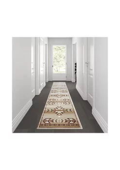 Wholesale 🛒 Lodi Collection Southwestern Brown Area Rug - Olefin Rug with Jute Backing for Hallway, Entryway, Bedroom, Living Room by Belnick 😀