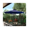 Best deal 🎁 Navy 9 FT Round Umbrella with 1.5" Diameter Aluminum Pole with Crank and Tilt Function by Belnick 🧨