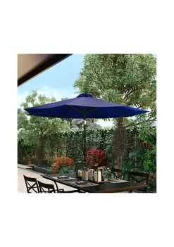 Best deal π Navy 9 FT Round Umbrella with 1.5" Diameter Aluminum Pole with Crank and Tilt Function by Belnick π§¨