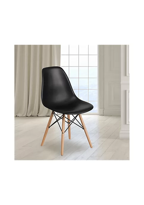 Best reviews of β Elon Series Black Plastic Chair with Wooden Legs by Belnick π 2 Best reviews of β Elon Series Black Plastic Chair with Wooden Legs by Belnick π - Image 2