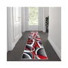 Cheapest 👏 Atlan Collection Red Abstract Area Rug - Olefin Rug with Jute Backing - Entryway, Living Room or Bedroom by Belnick 😀