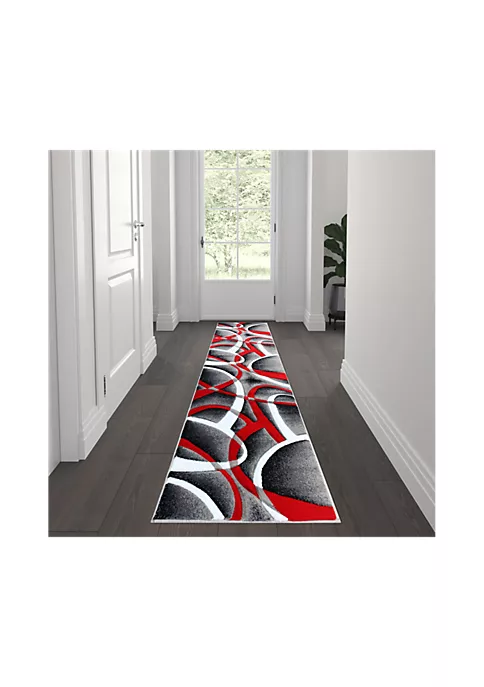 Cheapest π Atlan Collection Red Abstract Area Rug - Olefin Rug with Jute Backing - Entryway, Living Room or Bedroom by Belnick π 3 Cheapest π Atlan Collection Red Abstract Area Rug - Olefin Rug with Jute Backing - Entryway, Living Room or Bedroom by Belnick π - Image 3
