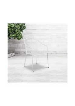 Flash Sale ⭐ Commercial Grade Indoor Outdoor Steel Patio Arm Chair with Round Back by Belnick 🌟