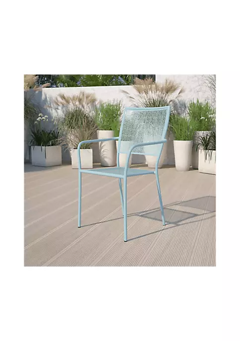 Promo ๐ Commercial Grade Indoor Outdoor Steel Patio Arm Chair with Square Back by Belnick โ 3 Promo ๐ Commercial Grade Indoor Outdoor Steel Patio Arm Chair with Square Back by Belnick โ - Image 3
