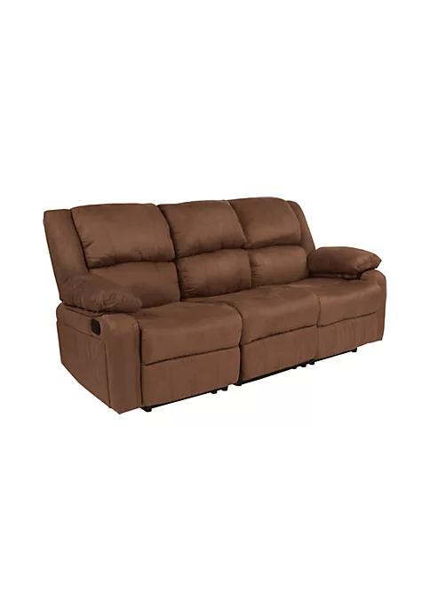 Cheapest π Harmony Series Chocolate Brown Microfiber Sofa with Two Built-In Recliners by Belnick π 1 Cheapest π Harmony Series Chocolate Brown Microfiber Sofa with Two Built-In Recliners by Belnick π