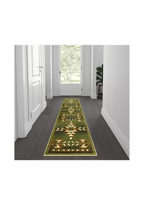 Outlet π Lodi Collection Southwestern Green Area Rug by Belnick 𧨠3 Outlet π Lodi Collection Southwestern Green Area Rug by Belnick 𧨠- Image 3